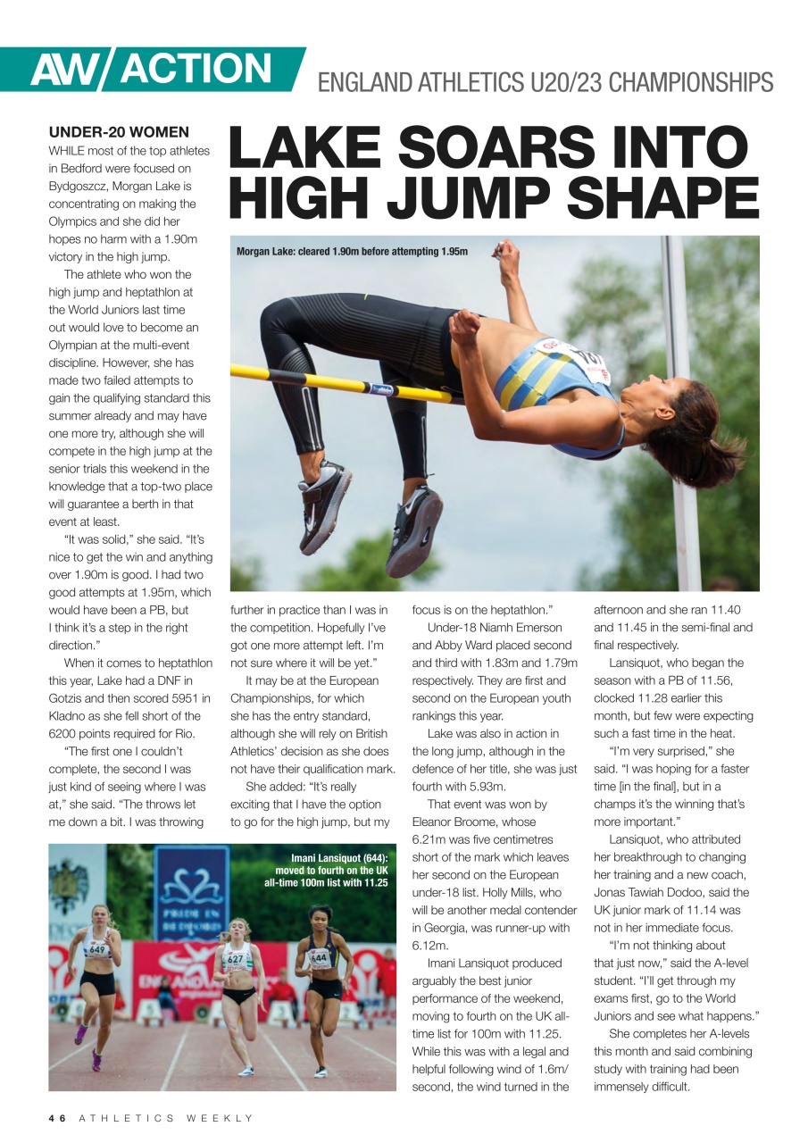 AW – Athletics Weekly Magazine Preview Pages