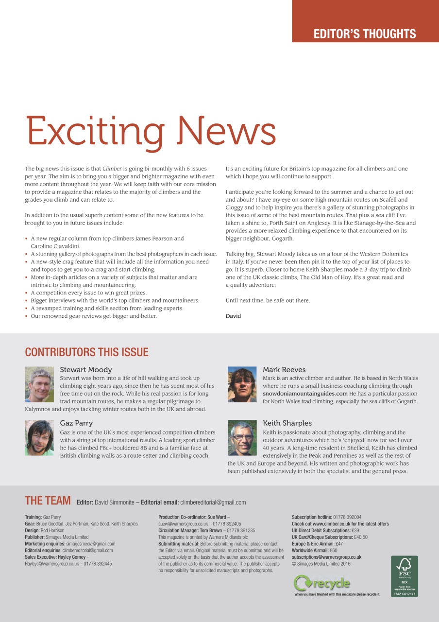 Climber Preview Pages