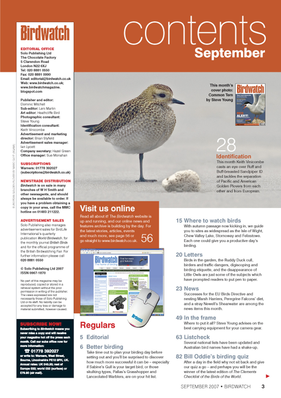 Birdwatch Magazine Preview Pages