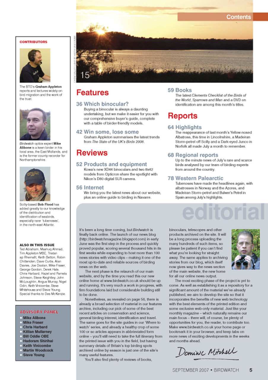 Birdwatch Magazine Preview Pages