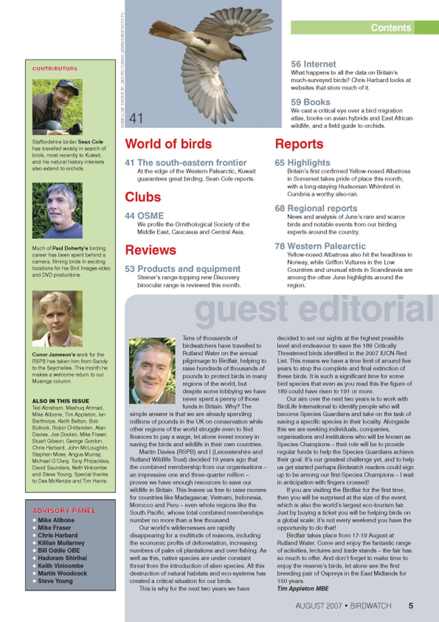 Birdwatch Magazine Preview Pages