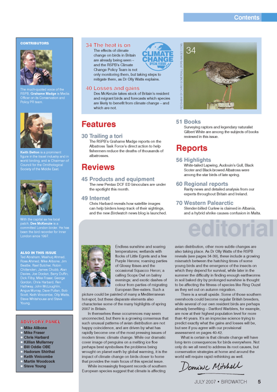 Birdwatch Magazine Preview Pages