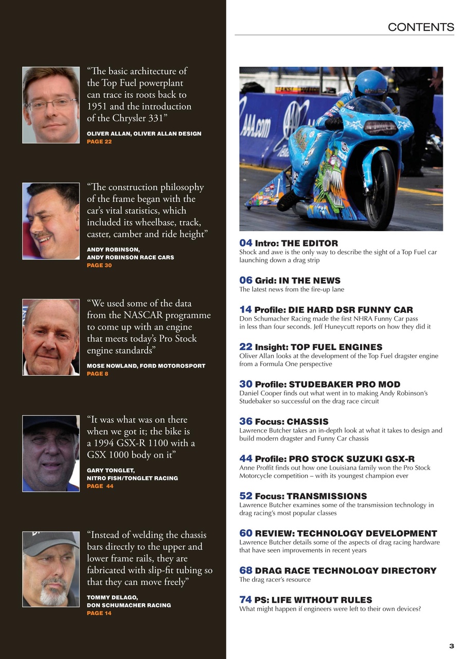 DRAG Race Technology Preview Pages