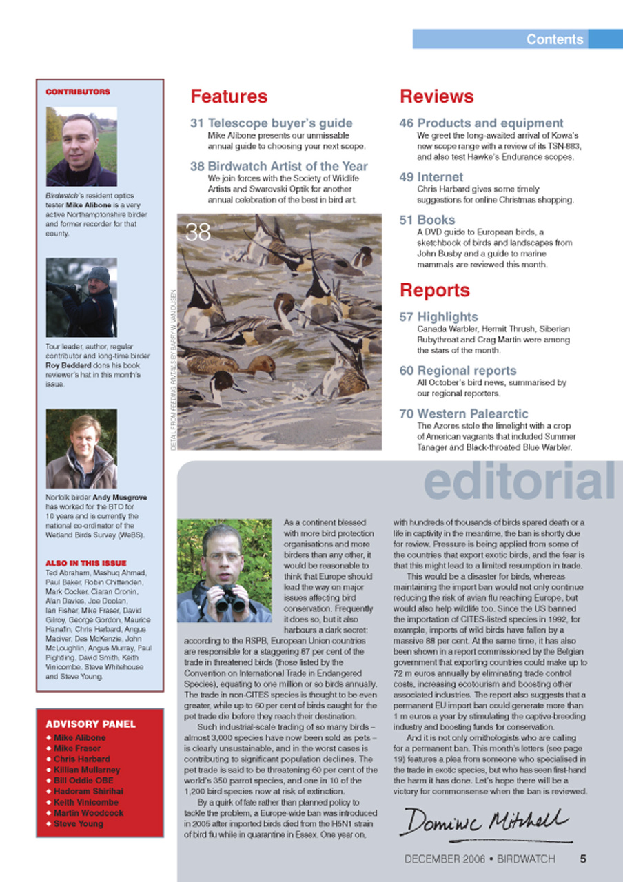 Birdwatch Magazine Preview Pages