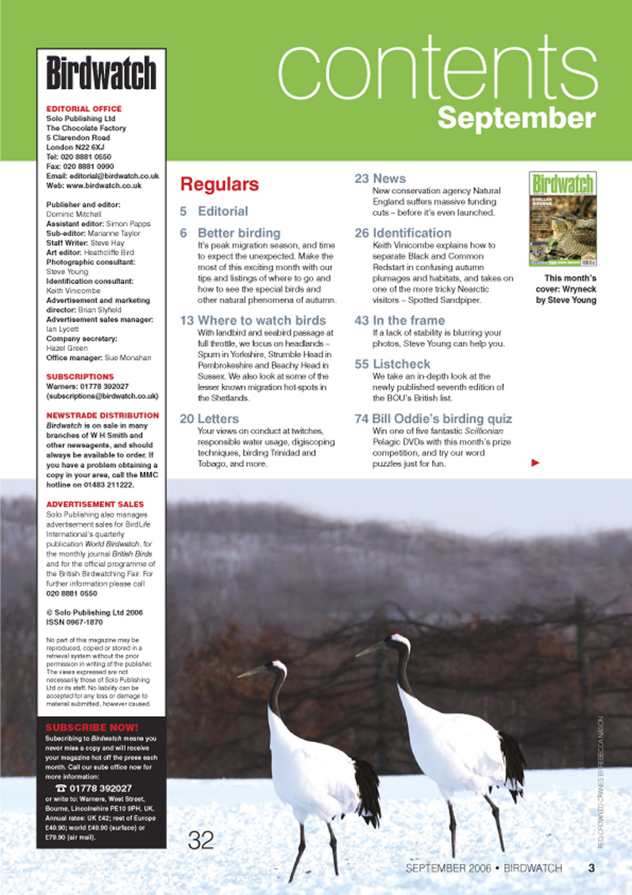 Birdwatch Magazine Preview Pages