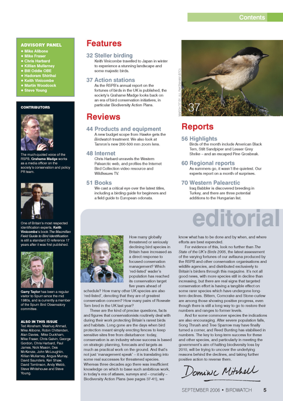 Birdwatch Magazine Preview Pages