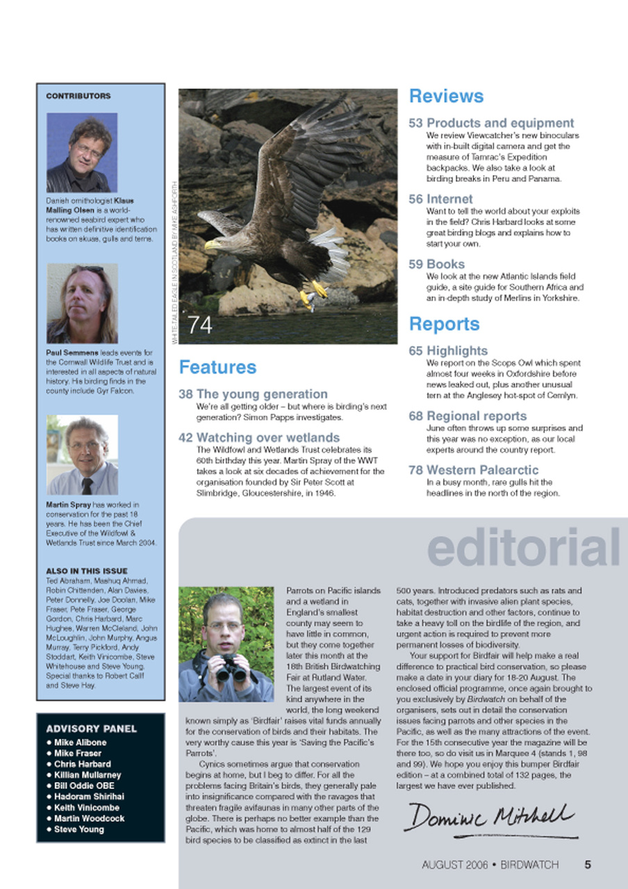 Birdwatch Magazine Preview Pages