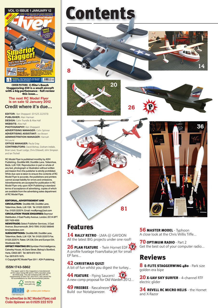 Radio Control Model Flyer Preview Pages