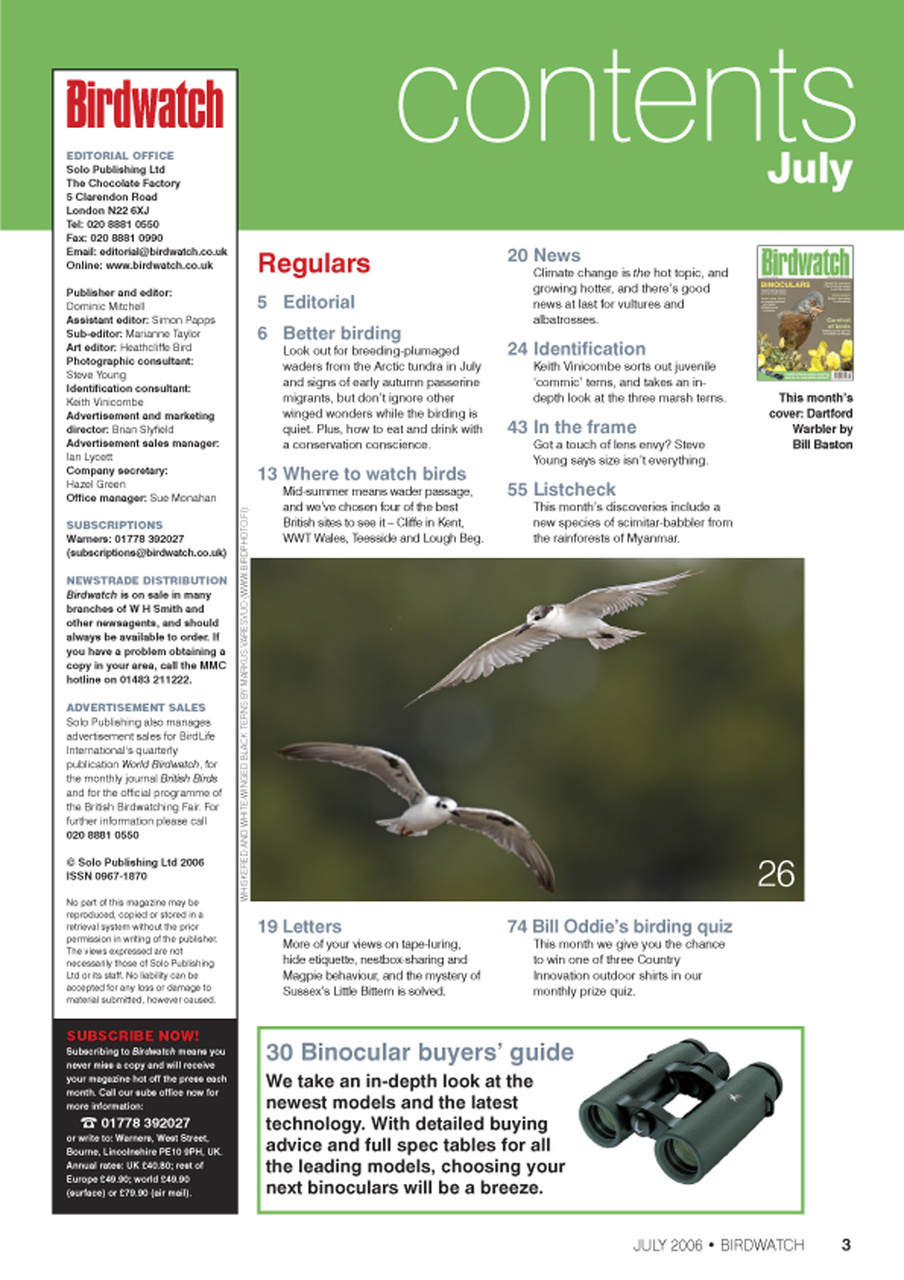 Birdwatch Magazine Preview Pages
