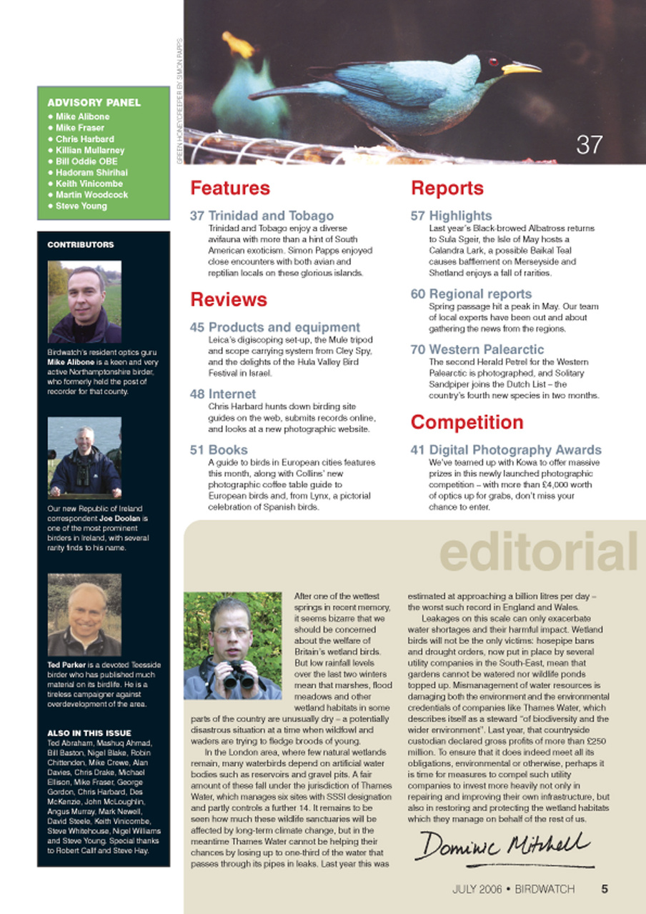 Birdwatch Magazine Preview Pages