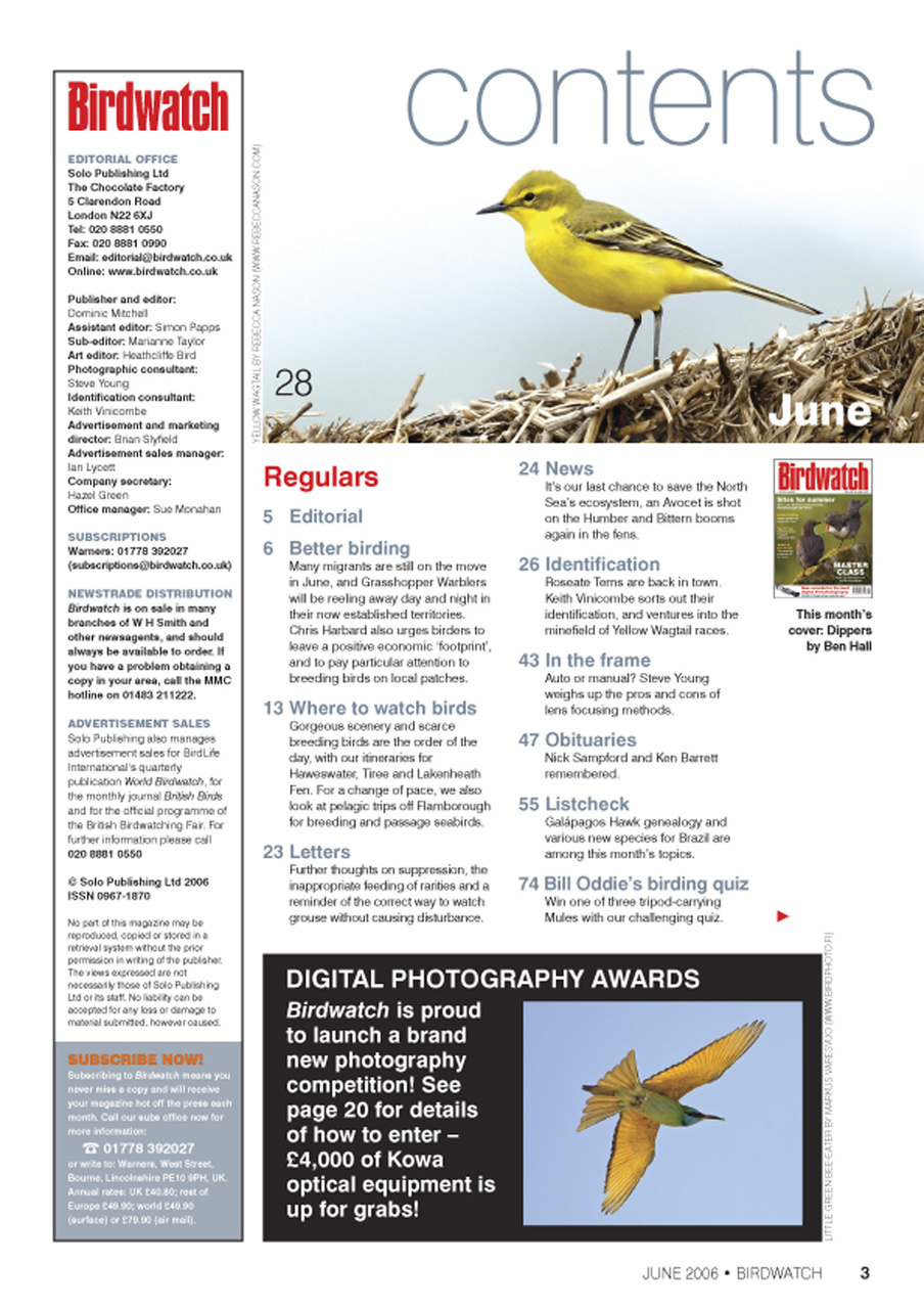 Birdwatch Magazine Preview Pages
