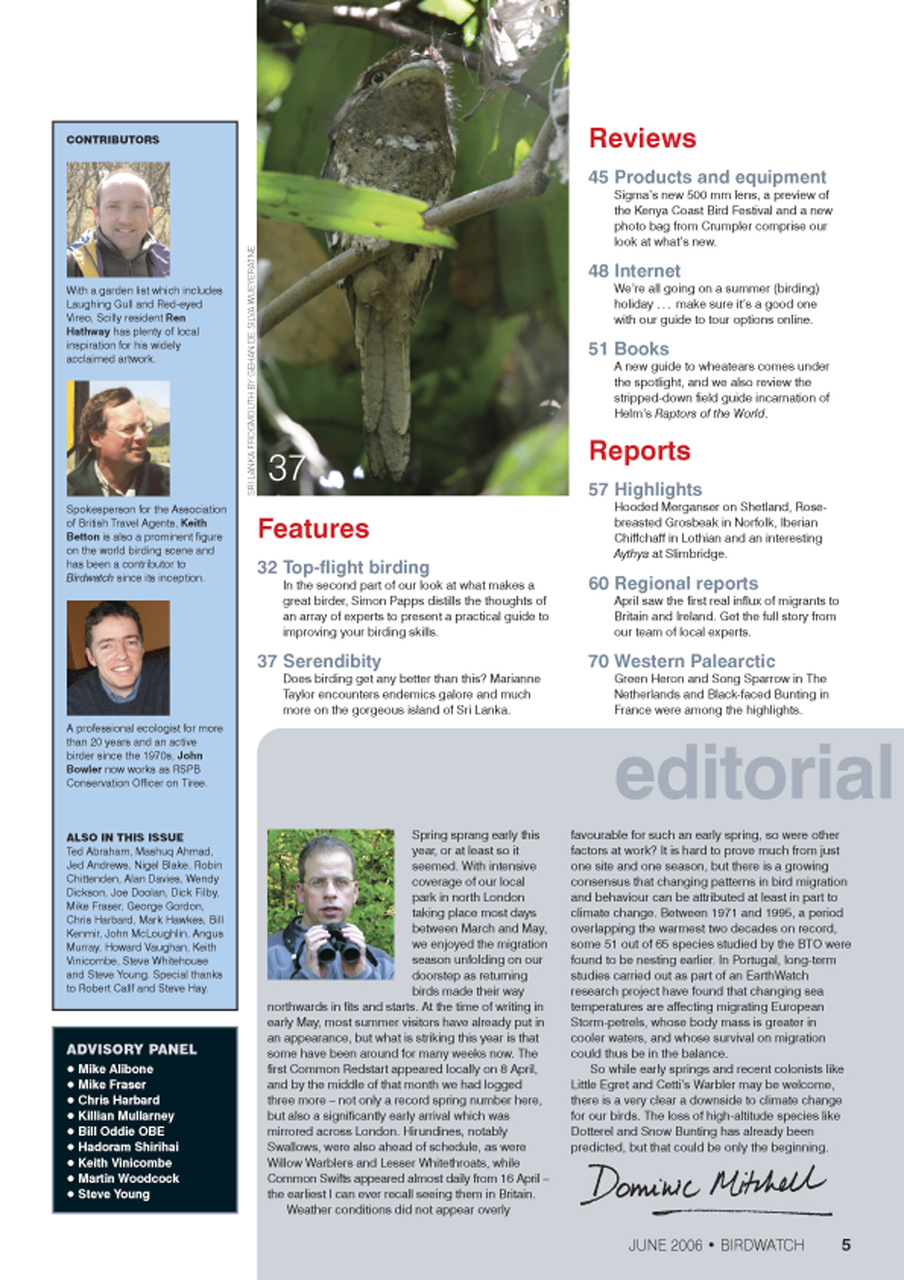 Birdwatch Magazine Preview Pages