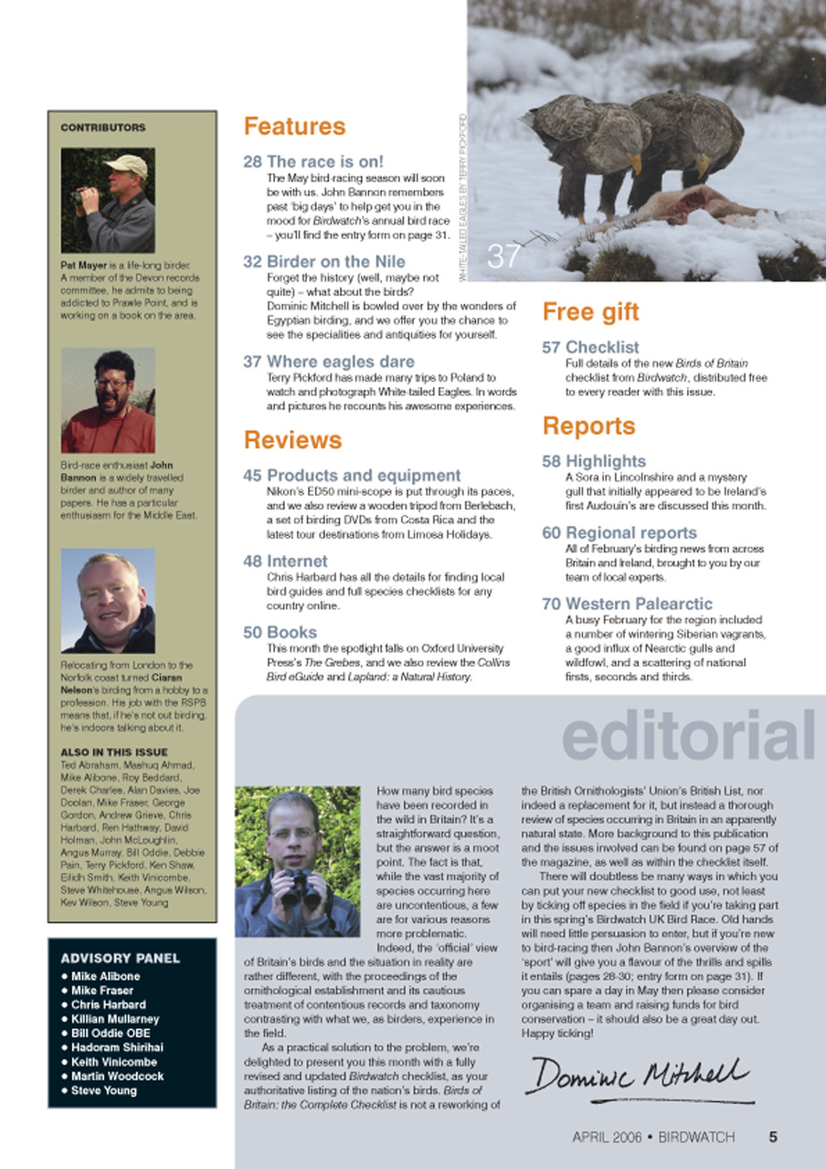 Birdwatch Magazine Preview Pages