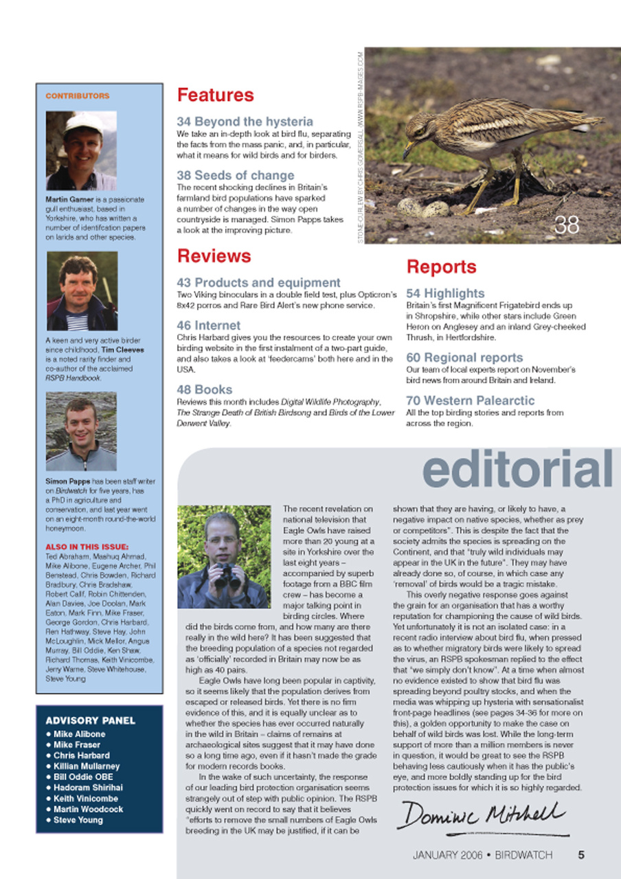 Birdwatch Magazine Preview Pages