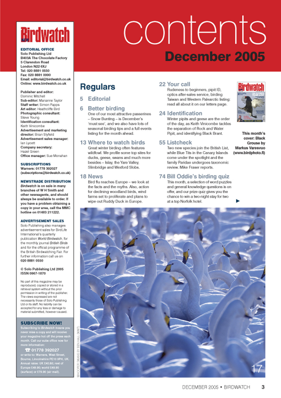 Birdwatch Magazine Preview Pages