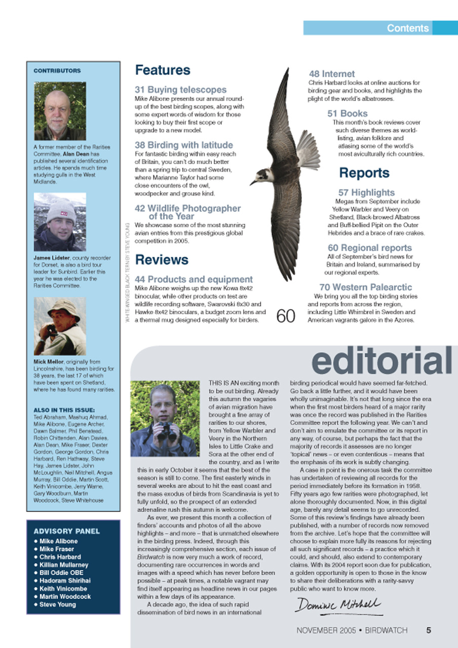 Birdwatch Magazine Preview Pages