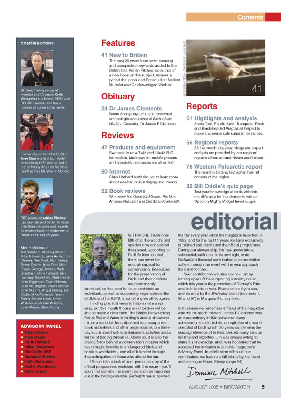 Birdwatch Magazine Preview Pages