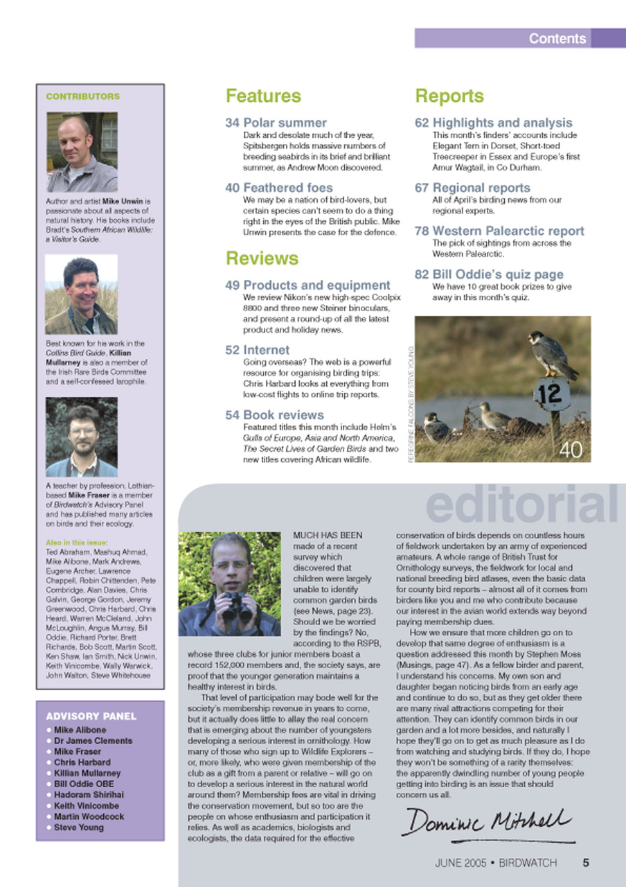 Birdwatch Magazine Preview Pages