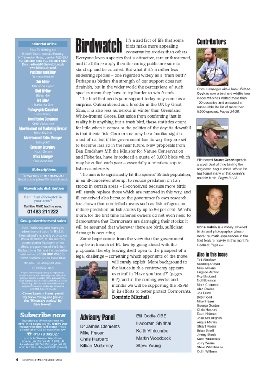 Birdwatch Magazine Preview Pages