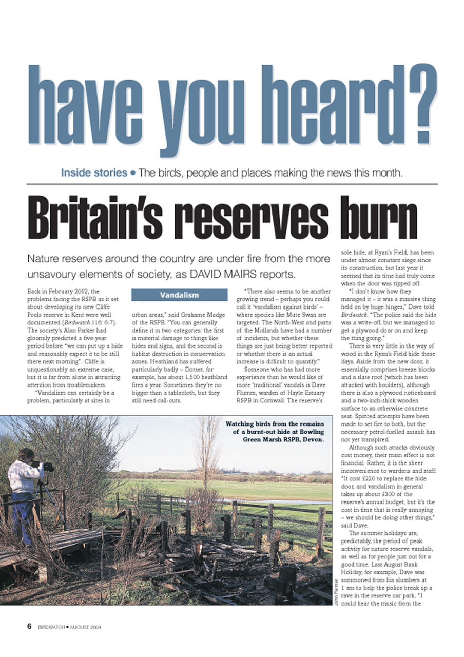 Birdwatch Magazine Preview Pages