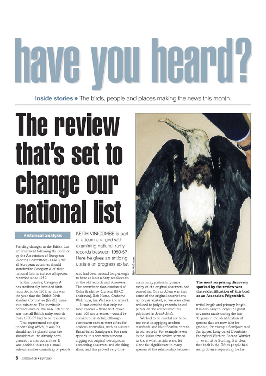 Birdwatch Magazine Preview Pages