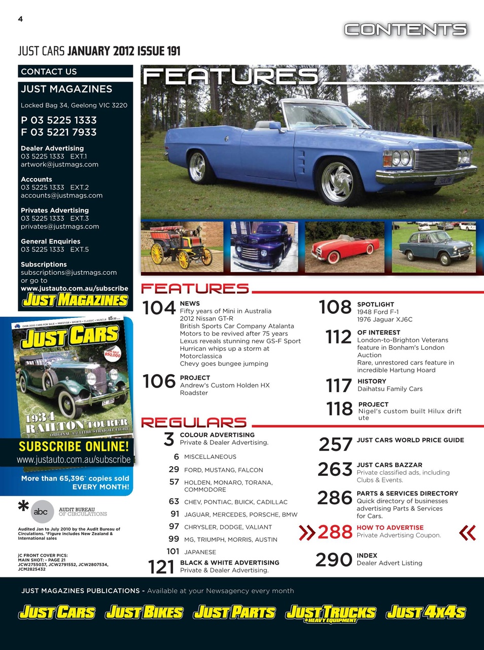 JUST CARS Preview Pages