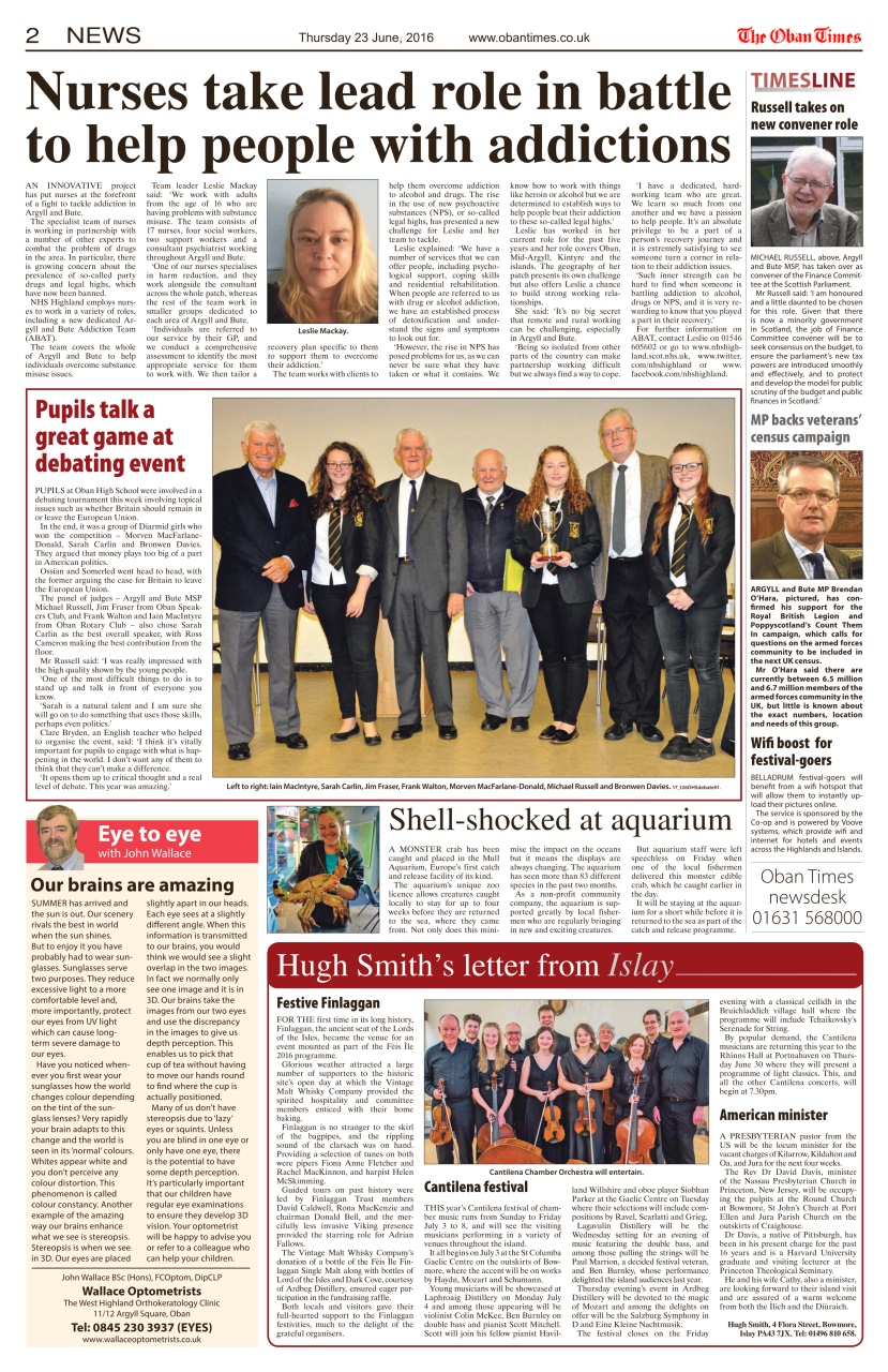 The Oban Times & Lochaber Times Preview Pages