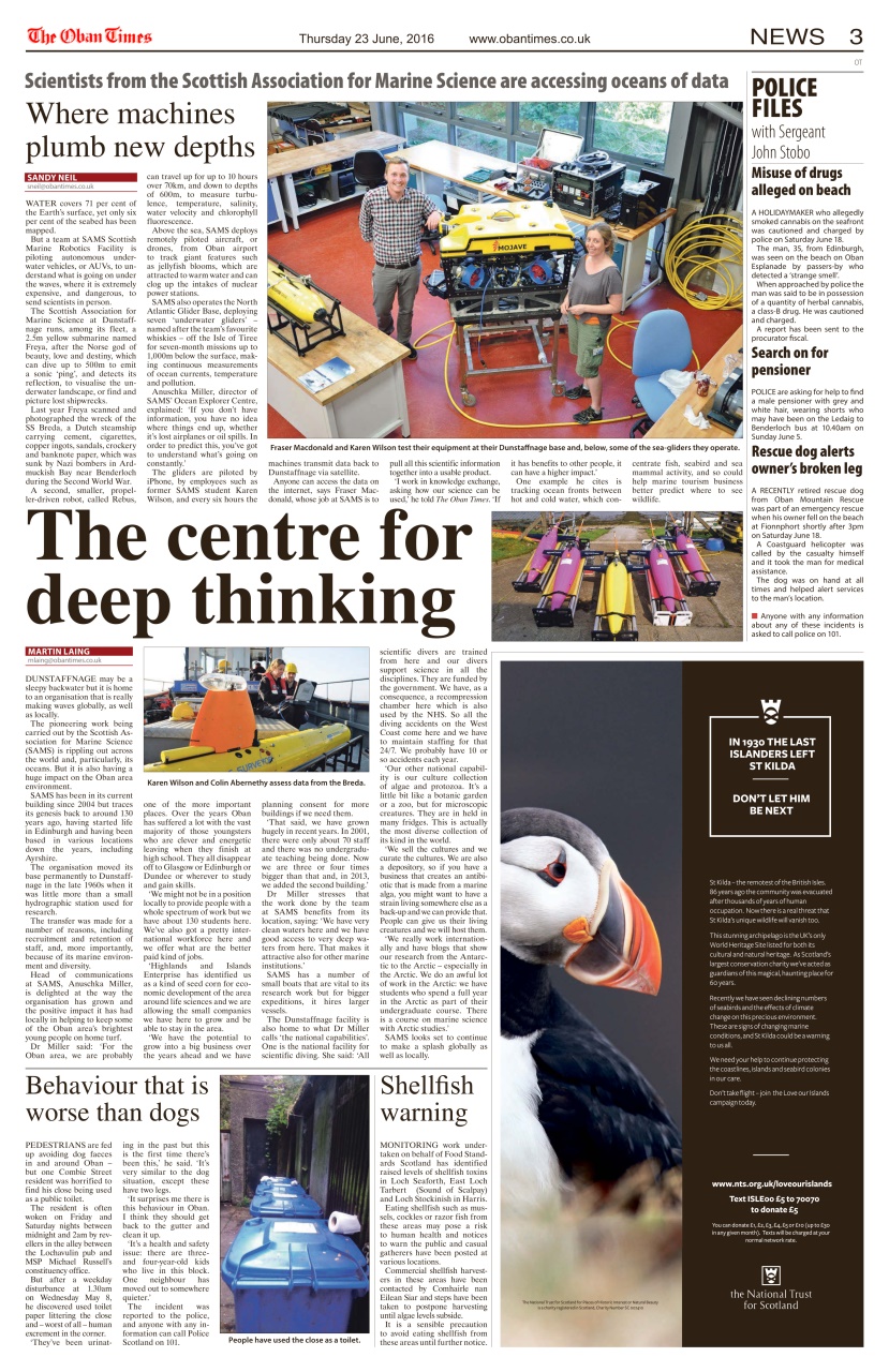 The Oban Times & Lochaber Times Preview Pages