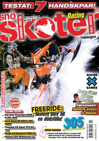 Tidningen Snöskoter issue 2-2016