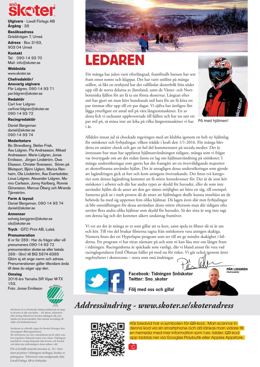 Tidningen Snöskoter Preview Pages