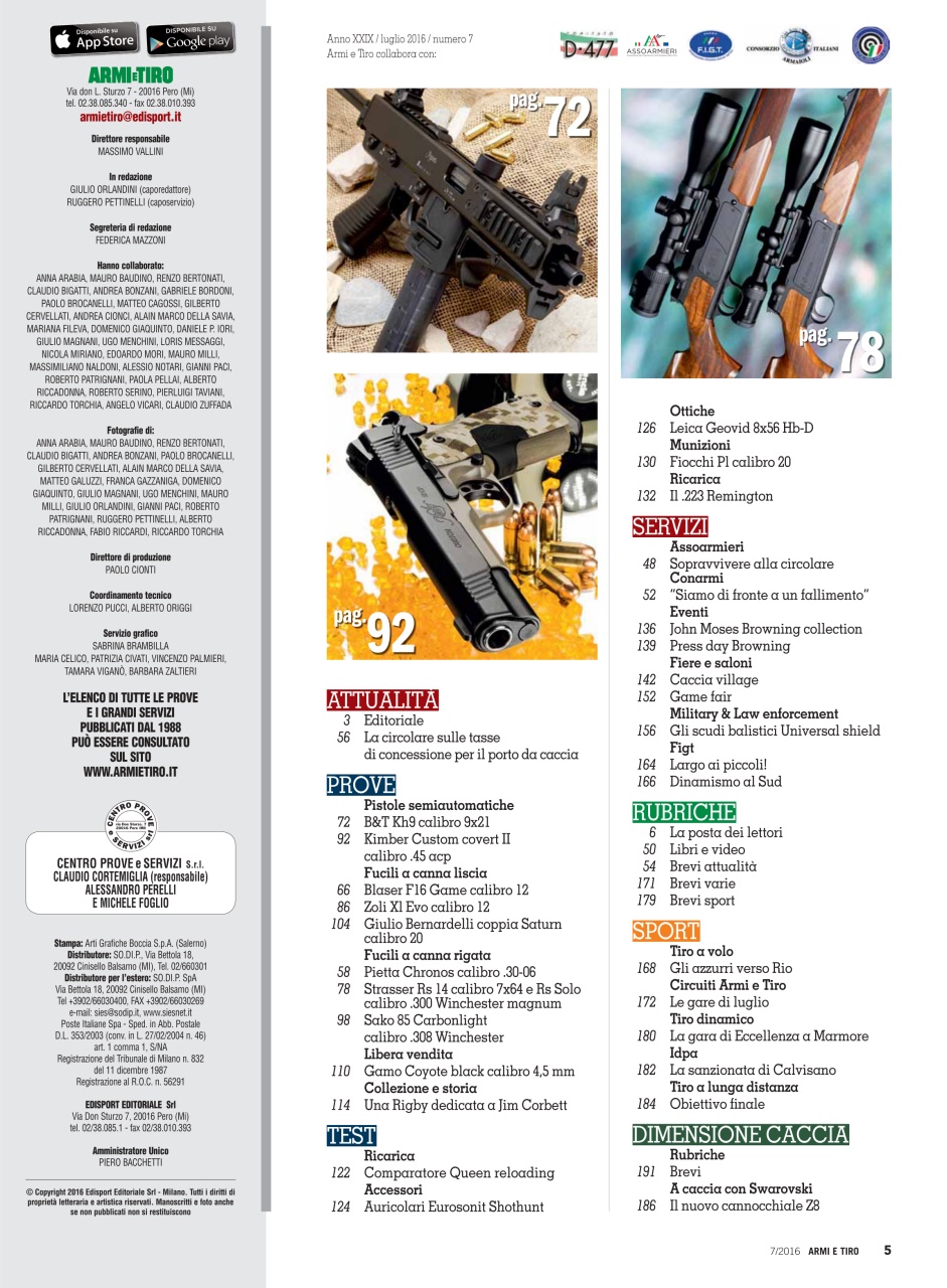Armi E Tiro Preview Pages