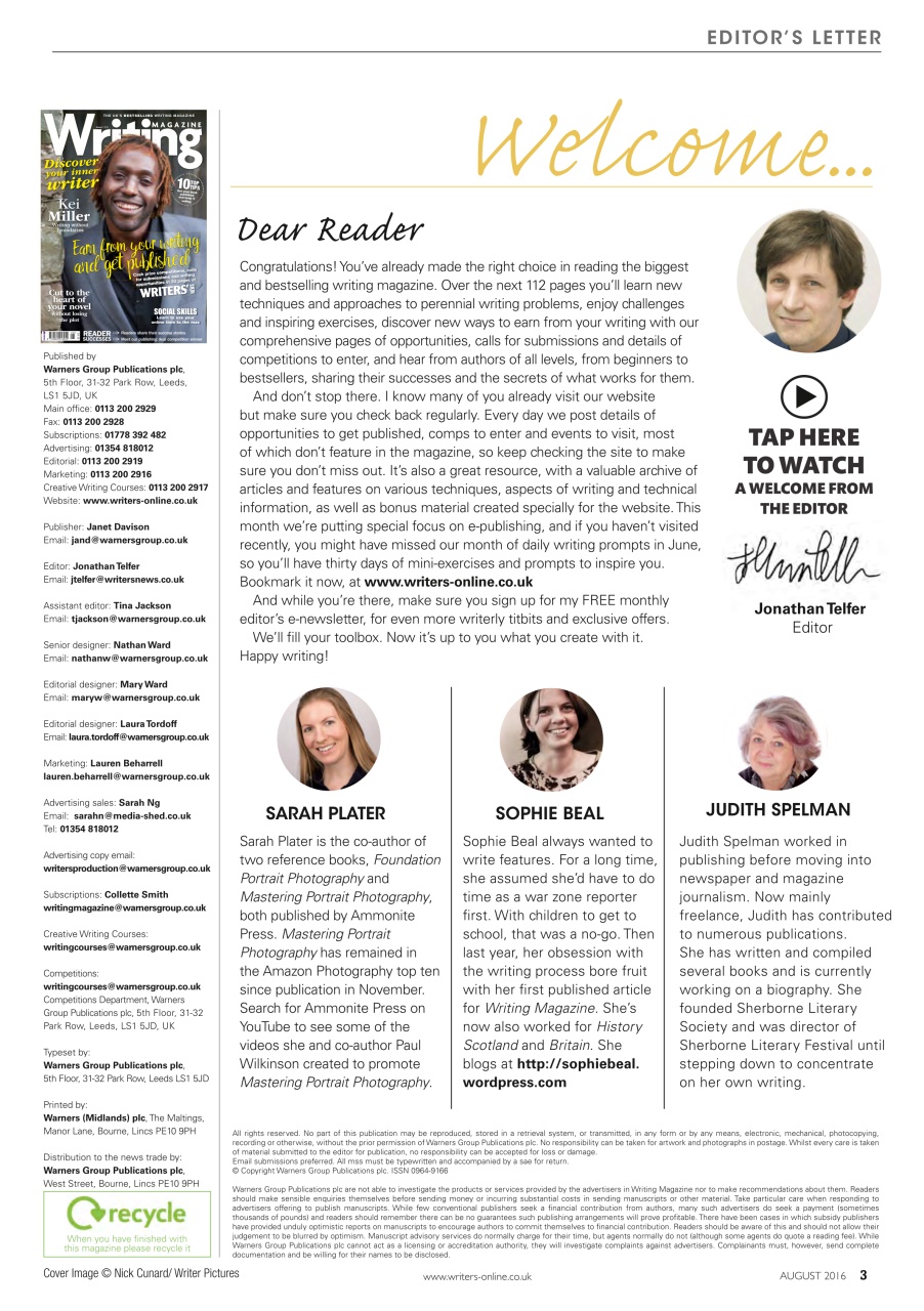 Writing Magazine Preview Pages