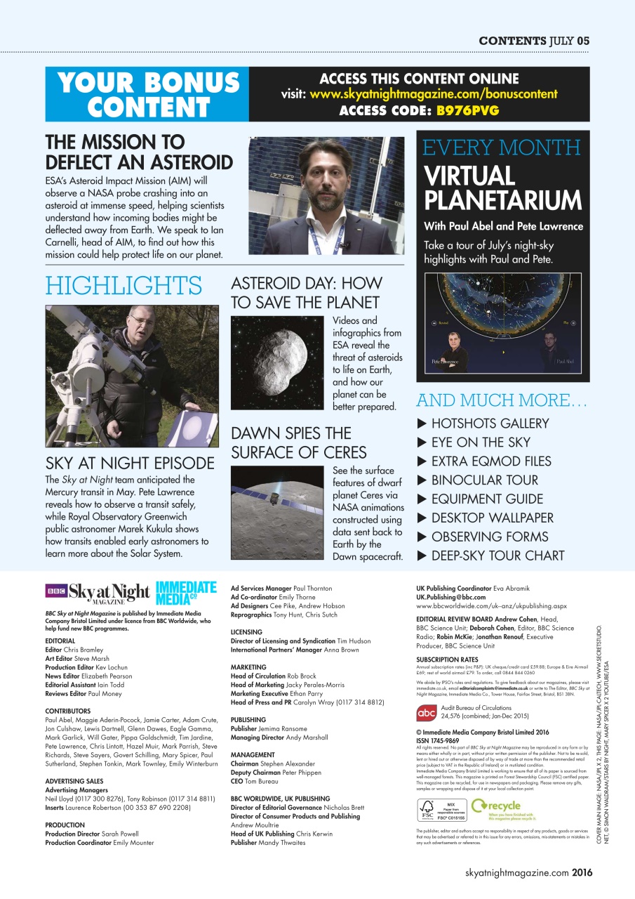 BBC Sky at Night Magazine Preview Pages