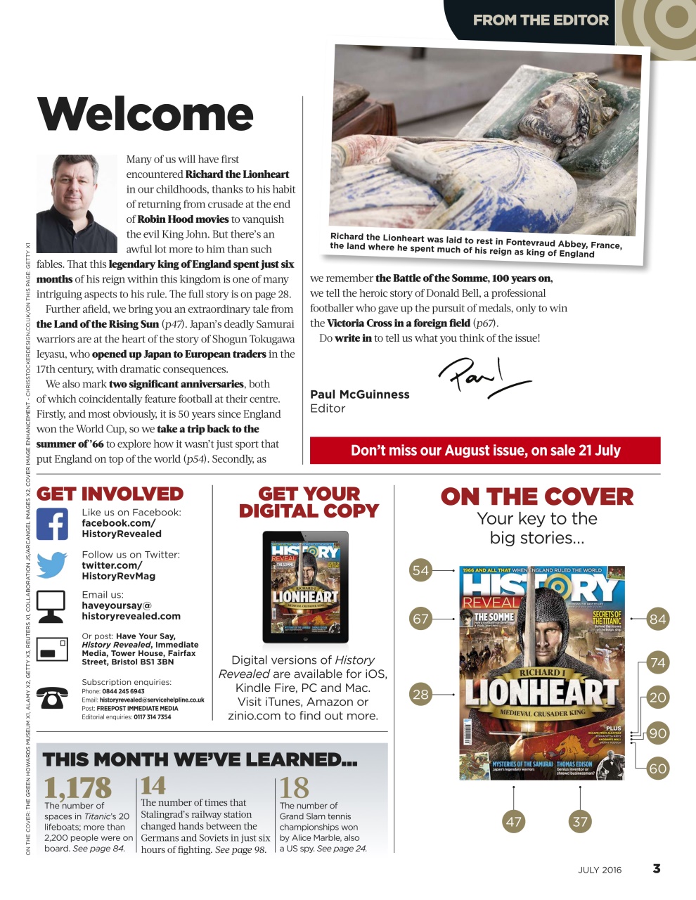 BBC History Revealed Magazine Preview Pages