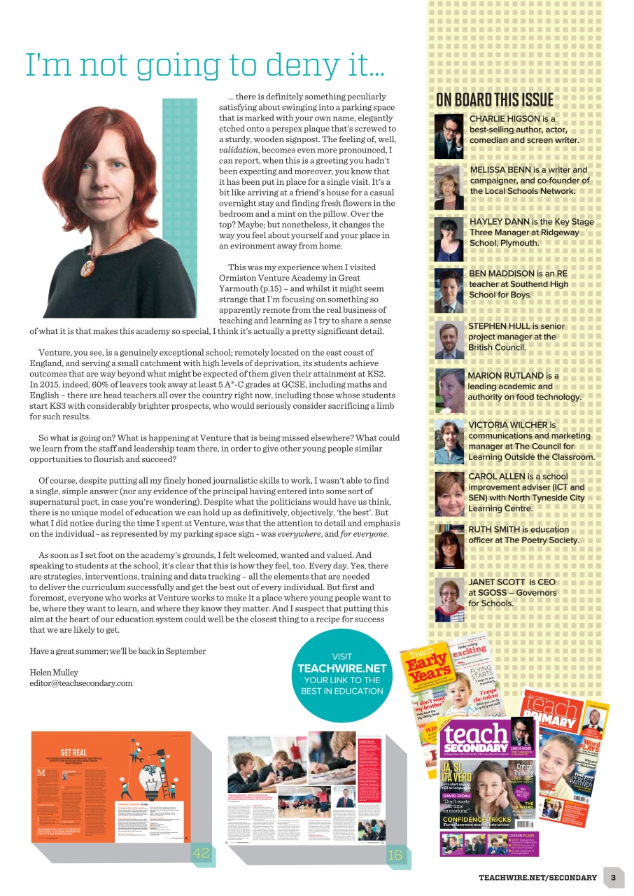 Teach Secondary Preview Pages