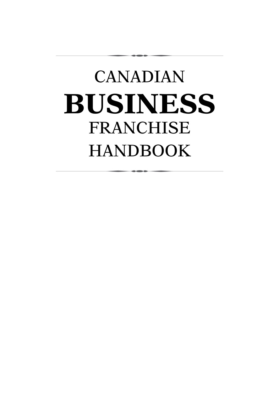 Canadian Business Franchise Preview Pages