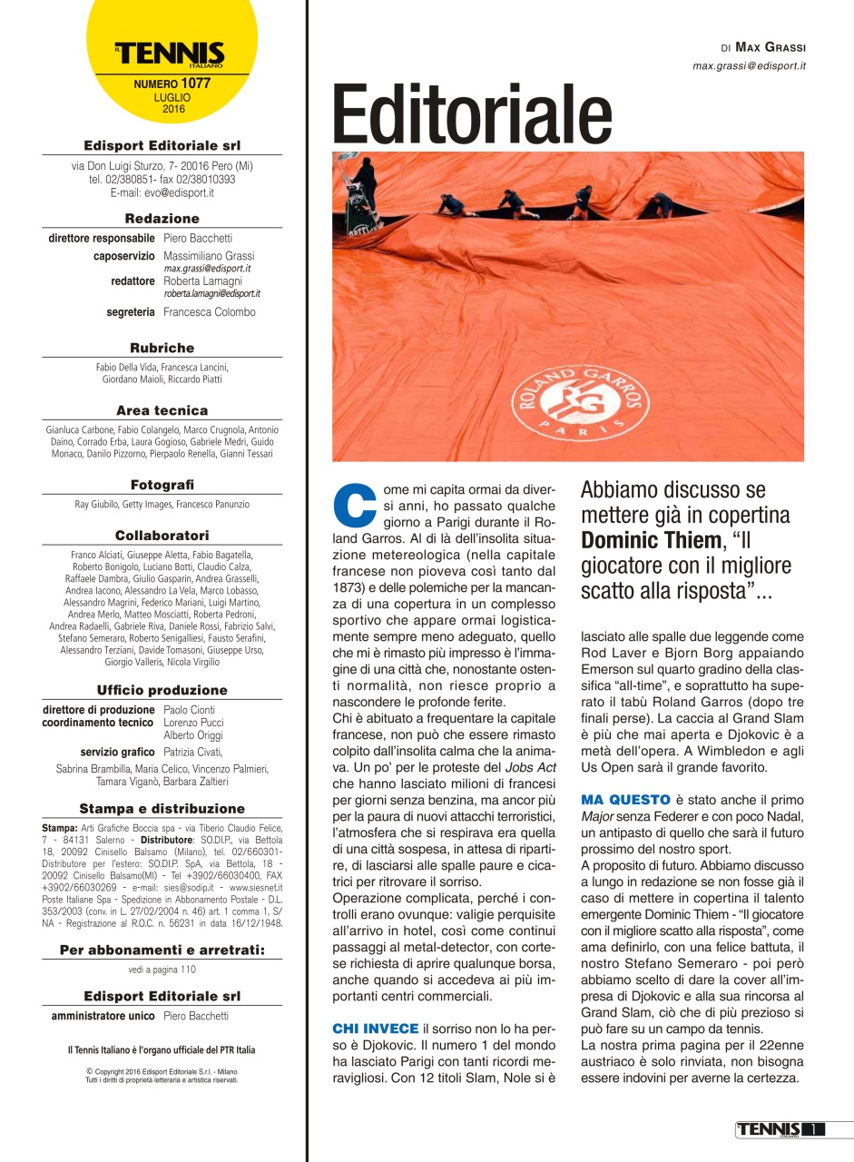 Il Tennis Italiano Preview Pages