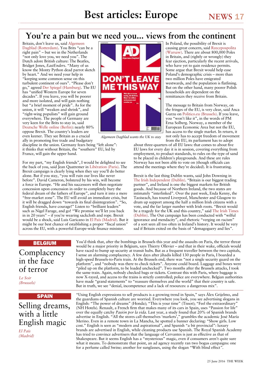 The Week Preview Pages