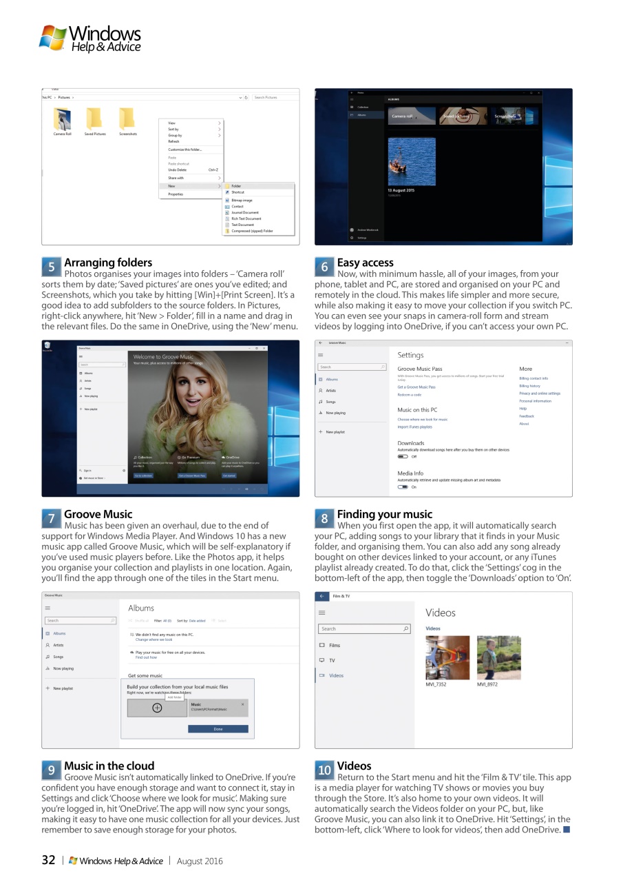 Windows Help & Advice Preview Pages