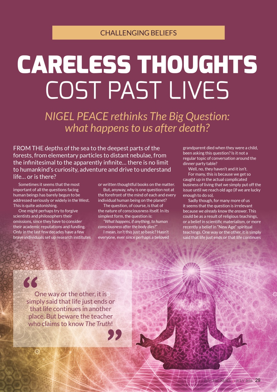 Psychic News Preview Pages