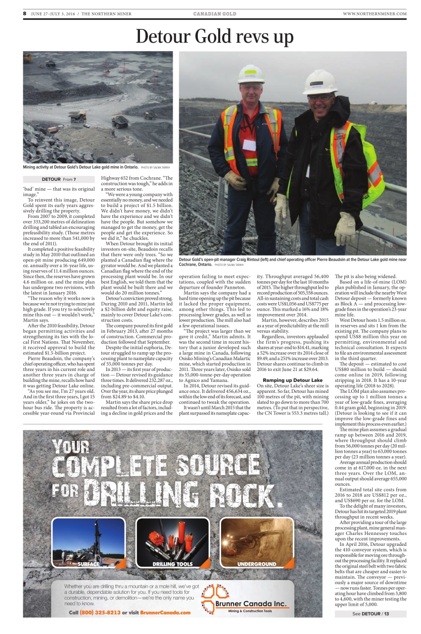 The Northern Miner Preview Pages