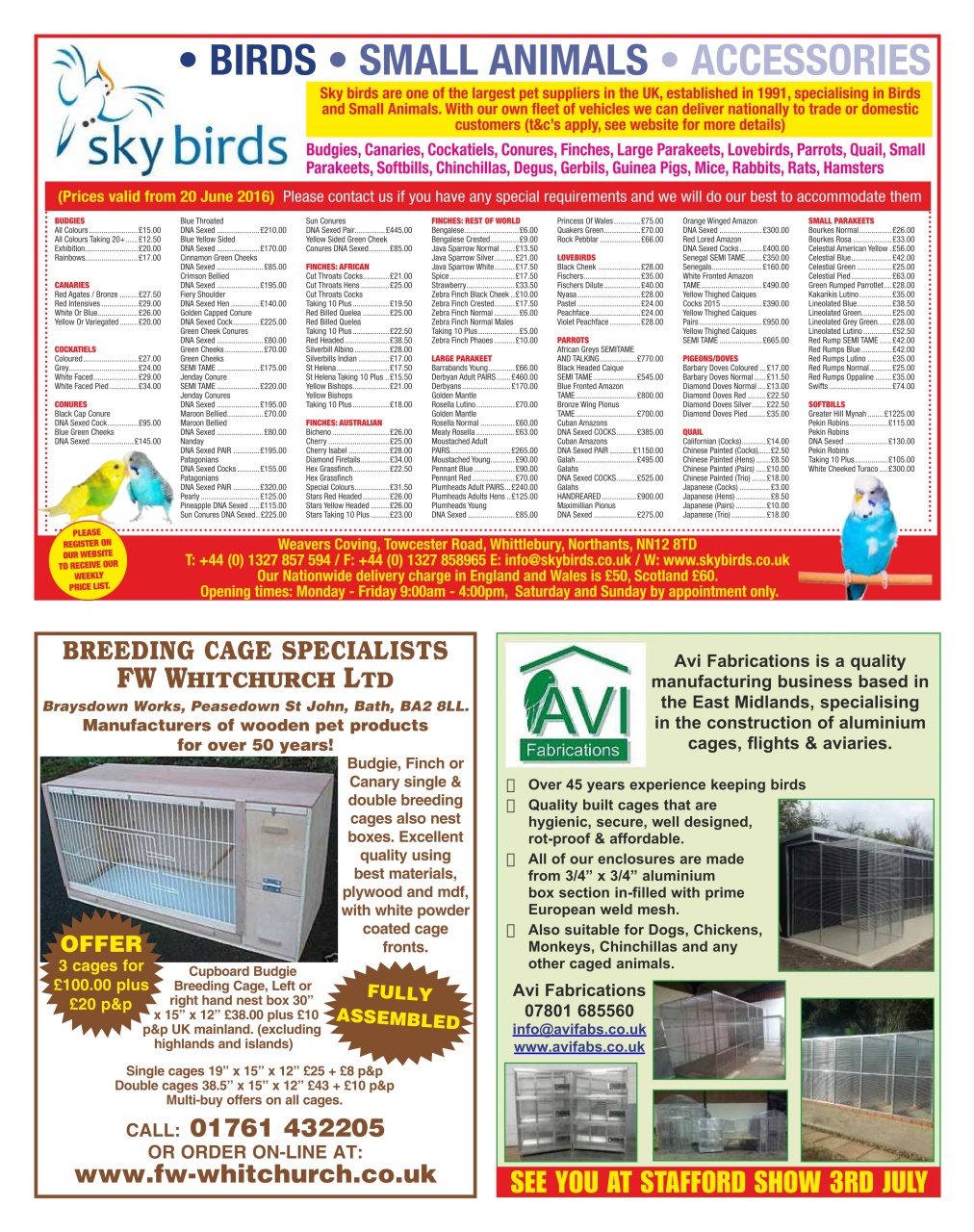 Cage & Aviary Birds Preview Pages