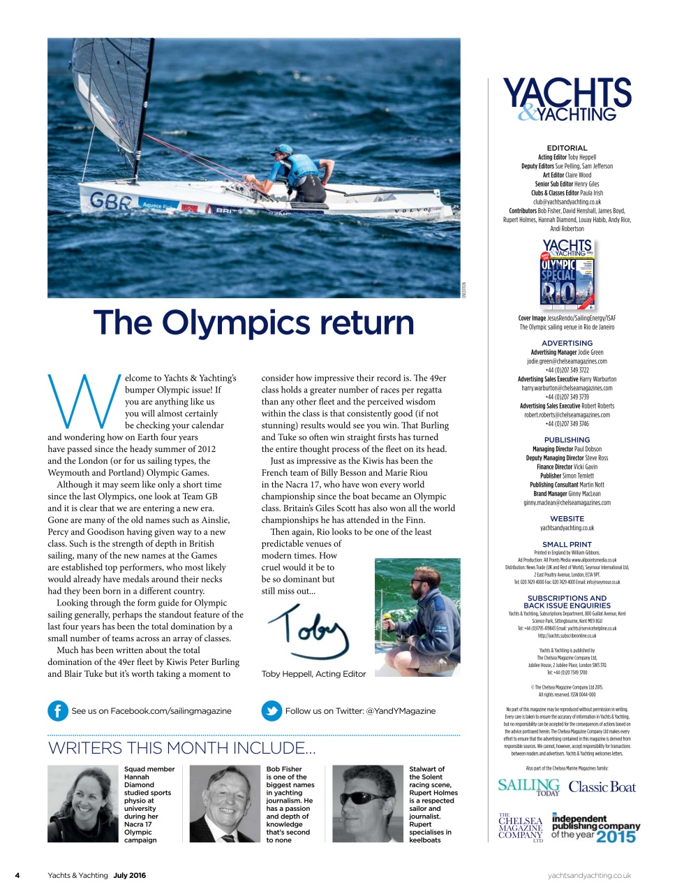 Yachts & Yachting Preview Pages