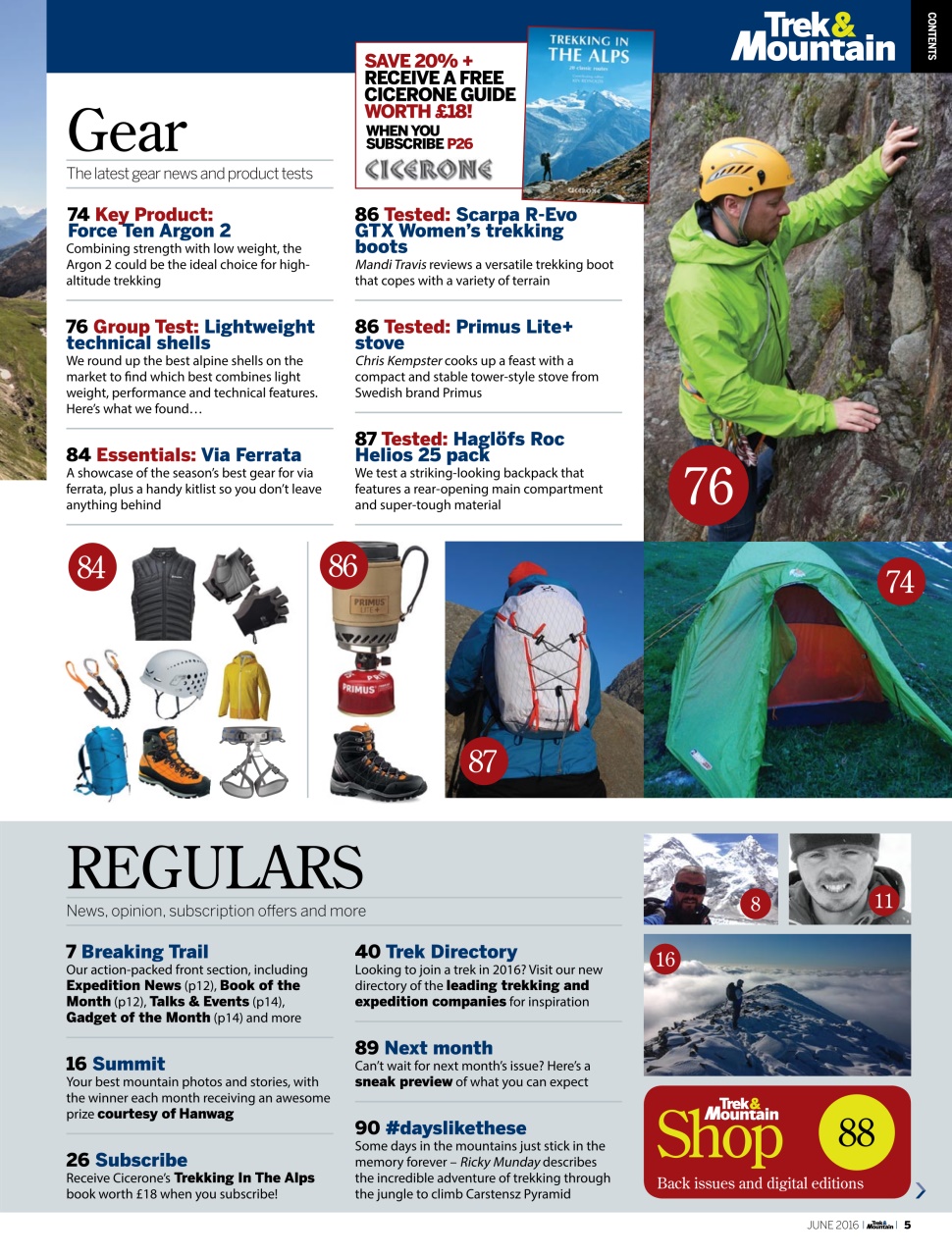 Trek & Mountain Magazine Preview Pages