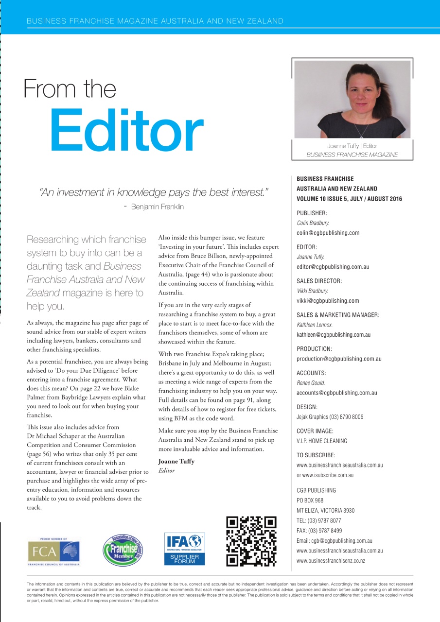 Business Franchise Australia&NZ Preview Pages