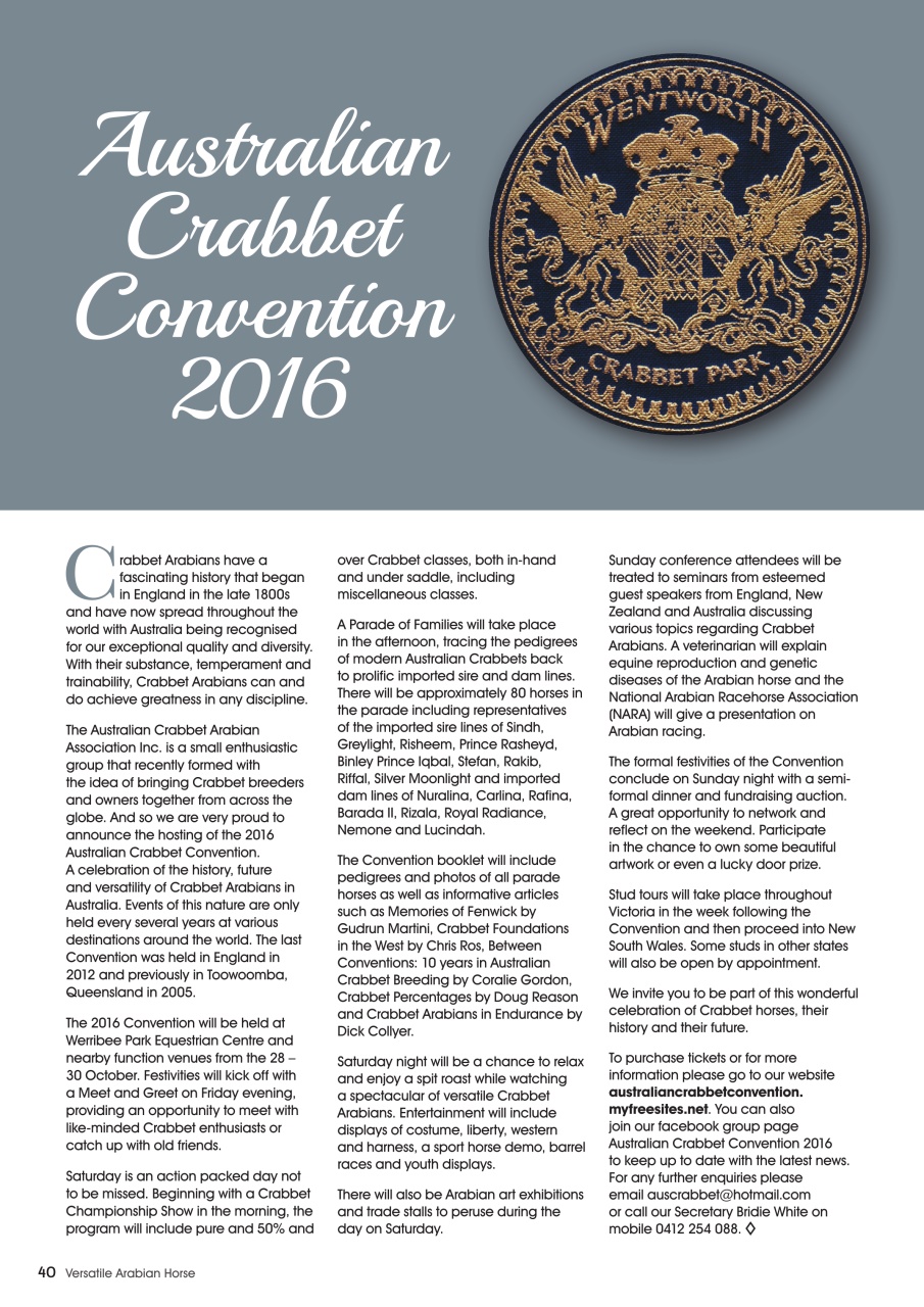 Australian Arabian Horse News Preview Pages