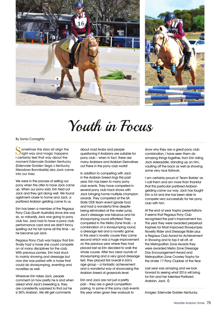 Australian Arabian Horse News Preview Pages