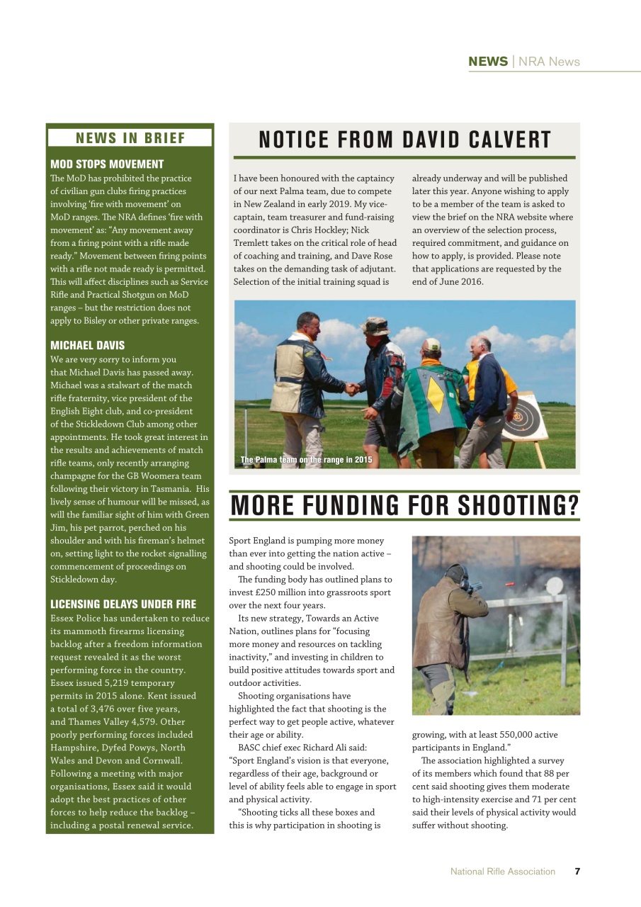 National Rifle Association Journal Preview Pages