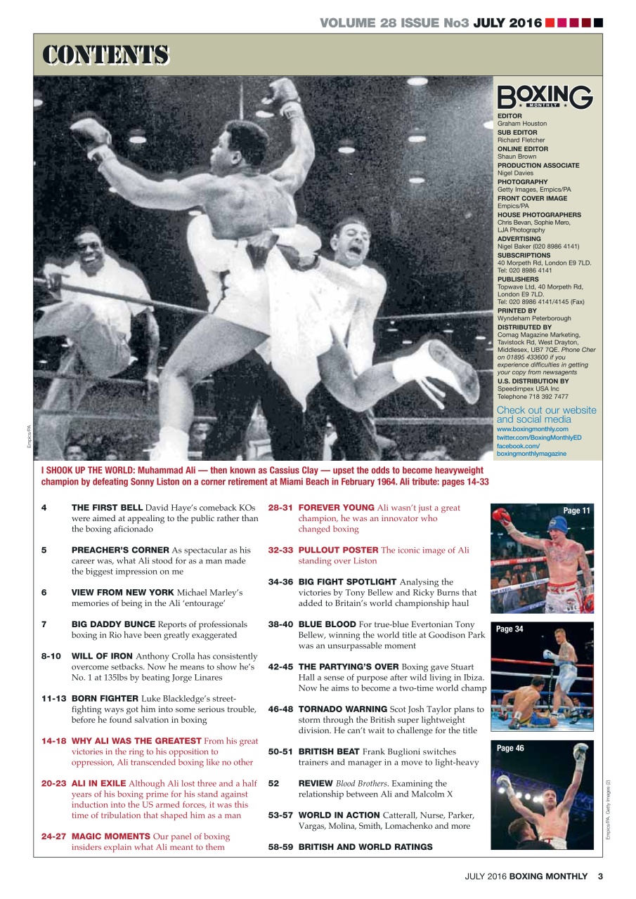 Boxing Monthly Preview Pages