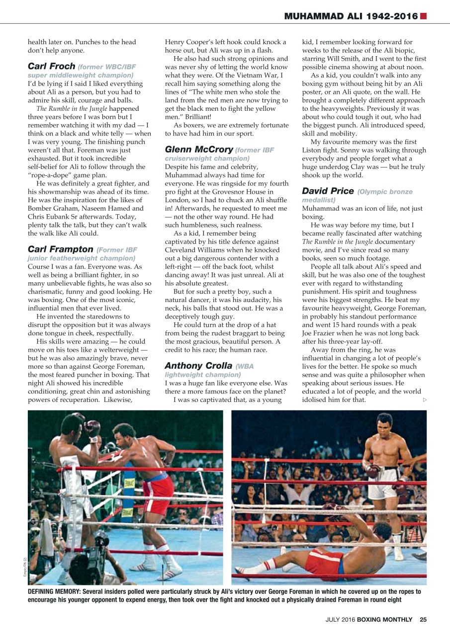 Boxing Monthly Preview Pages